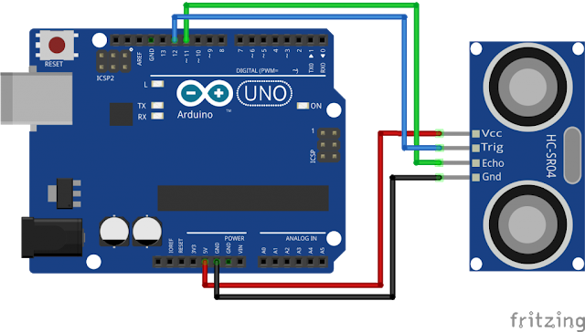 Arduino-Wiring-Fritzing-Normal-Mode-Connections-with-HC-SR04-Ultrasonic-Sensor
