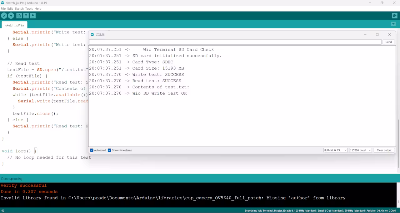 CardInfo-Sketch-Output-in-Arduino-IDE-Working