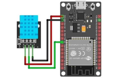 ESP32-with-DHT11DHT22-Temperature-and-Humidity-Sensor-using-Arduino-IDE